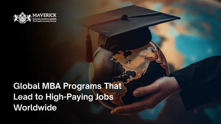 Graduation cap placed on a globe symbolizing Global MBA programs that prepare students for high-paying international careers